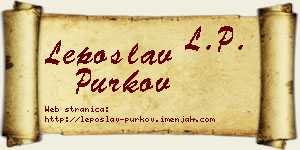 Leposlav Purkov vizit kartica